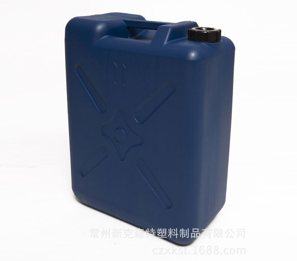 供應藍色化工塑料扁桶 中空吹塑25L化工桶 化工類25kg塑料桶品種齊全